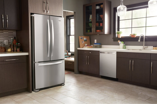 Whirlpool 33 Inch French Door Refrigerator, 22.1 cu. ft., Fingerprint Resistant Stainless Steel
