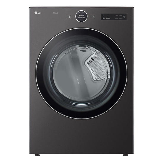 LG 27 Inch Front Load Electric Dryer, Black Steel