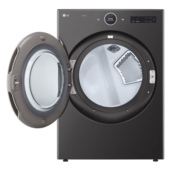 LG 27 Inch Front Load Electric Dryer, Black Steel