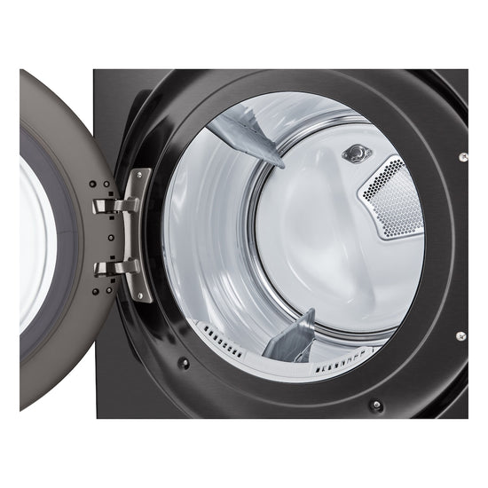 LG 27 Inch Front Load Electric Dryer, Black Steel