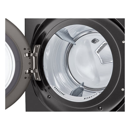 LG 27 Inch Front Load Electric Dryer, Black Steel