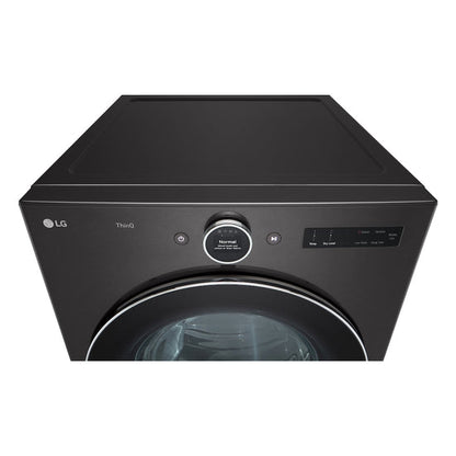 LG 27 Inch Front Load Electric Dryer, Black Steel