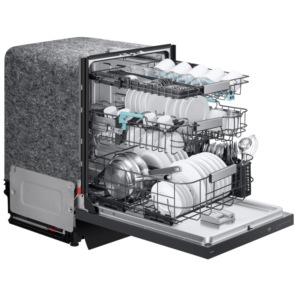 Samsung DW90F89T0UMTAA Dishwasher, 24 inch Exterior Width, 38 dB Decibel Level, Fully Integrated, Stainless Steel (Interior), 10 Wash Cycles, 16 Capacity (Place Settings), 3 Loading Racks, Wifi Enabled