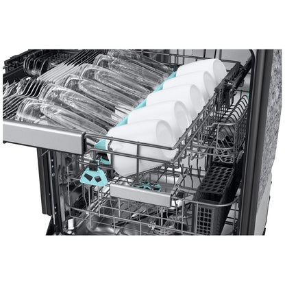 Samsung DW90F89T0UMTAA Dishwasher, 24 inch Exterior Width, 38 dB Decibel Level, Fully Integrated, Stainless Steel (Interior), 10 Wash Cycles, 16 Capacity (Place Settings), 3 Loading Racks, Wifi Enabled
