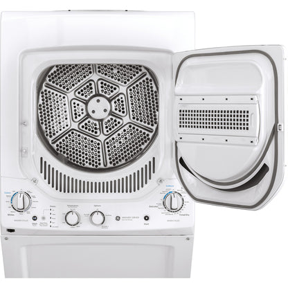 GE 24" Unitized Spacemaker Washer and Electric Dryer White - GUD24ESMMWW