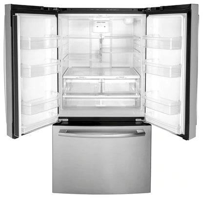 GE 36 IN. 27 CU.FT. BOTTOM FREEZER REFRIGERATOR WITH FROSTGUARD TECHNOLOGY - GNE27JYMFS