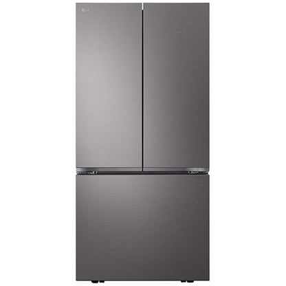 LG 33 Inch French Door Refrigerator, 25.1 cu. ft., Black Stainless