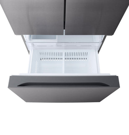 LG 33 Inch French Door Refrigerator, 25.1 cu. ft., Black Stainless