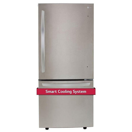 LG 30 in. 22 cu. ft. Smudge-Resistant Stainless Steel Two-Door Bottom Freezer Drawer Refrigerator with Smart Inverter Compressor