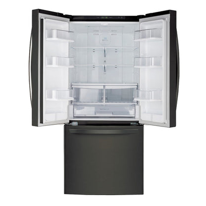 LG 30 Inch French Door Refrigerator, Black Stainless Steel