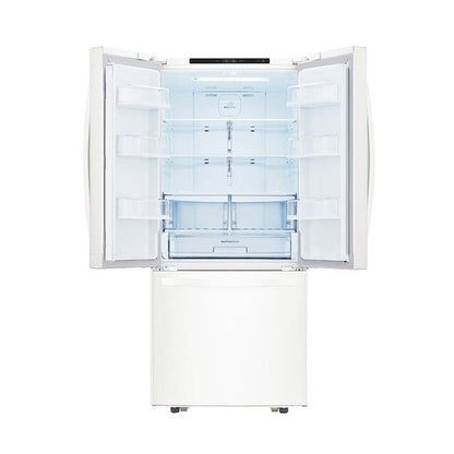 LG 30 Inch French Door Refrigerator, 21.8 cu. ft., Super White