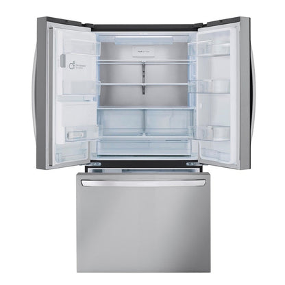 LG 36 Inch Counter-Depth French Door Refrigerator, 26 cu. ft., Stainless Steel