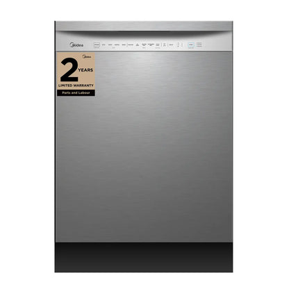 Midea 24” Front Control Hybrid Tub Dishwasher in Stainless Steel