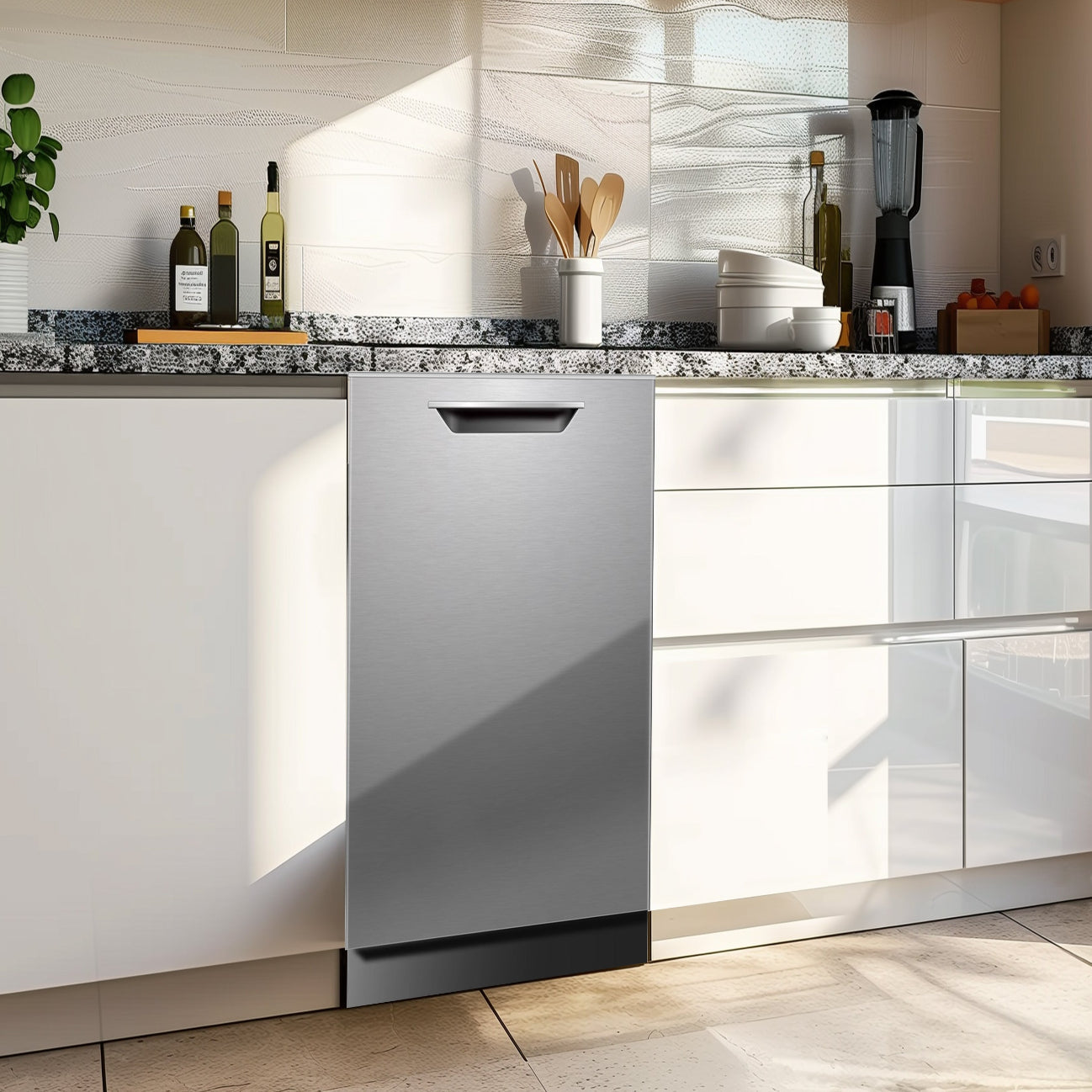 Vesta Sydney 24" Tall Tub Full Stainless Steel Built-In Dishwasher