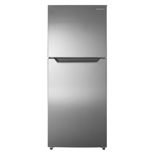 Insignia 24 Inch Top Freezer Refrigerator, Stainless Steel