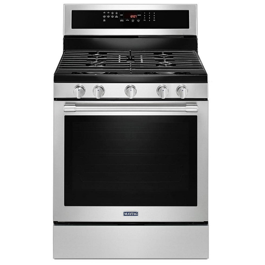Maytag 30 Inch Freestanding Gas Range, Fingerprint Resistant Stainles