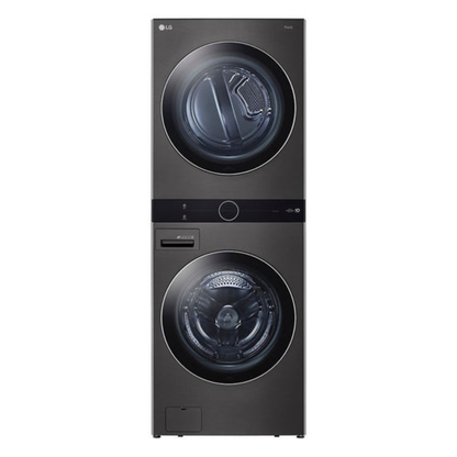 LG Front Load WashTower Laundry Centre with 5.2 cu ft Washer & 7.4 cu ft Electric Dryer, Black Steel