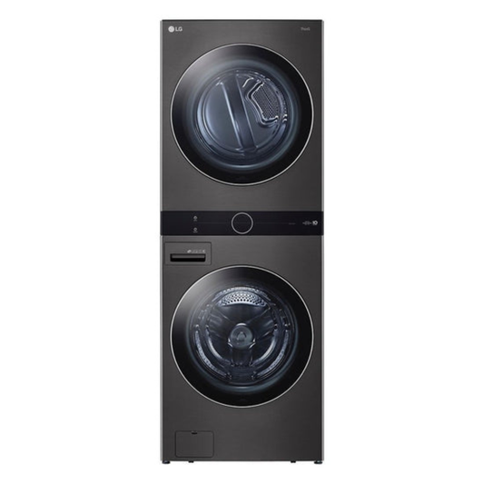 LG Front Load WashTower Laundry Centre with 5.2 cu ft Washer & 7.4 cu ft Electric Dryer, Black Steel