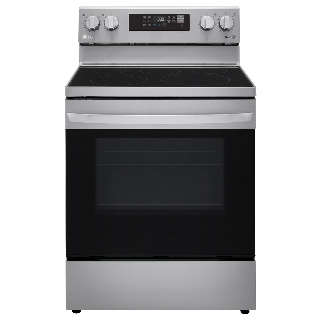 Whirlpool 30 Inch True Convection Electric Range, Black-on-Stainless