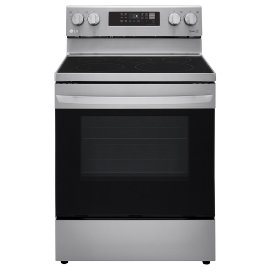 Whirlpool 30 Inch True Convection Electric Range, Black-on-Stainless