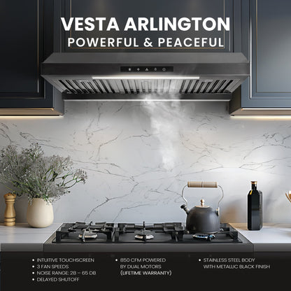 Vesta Arlington 30" Metallic Black