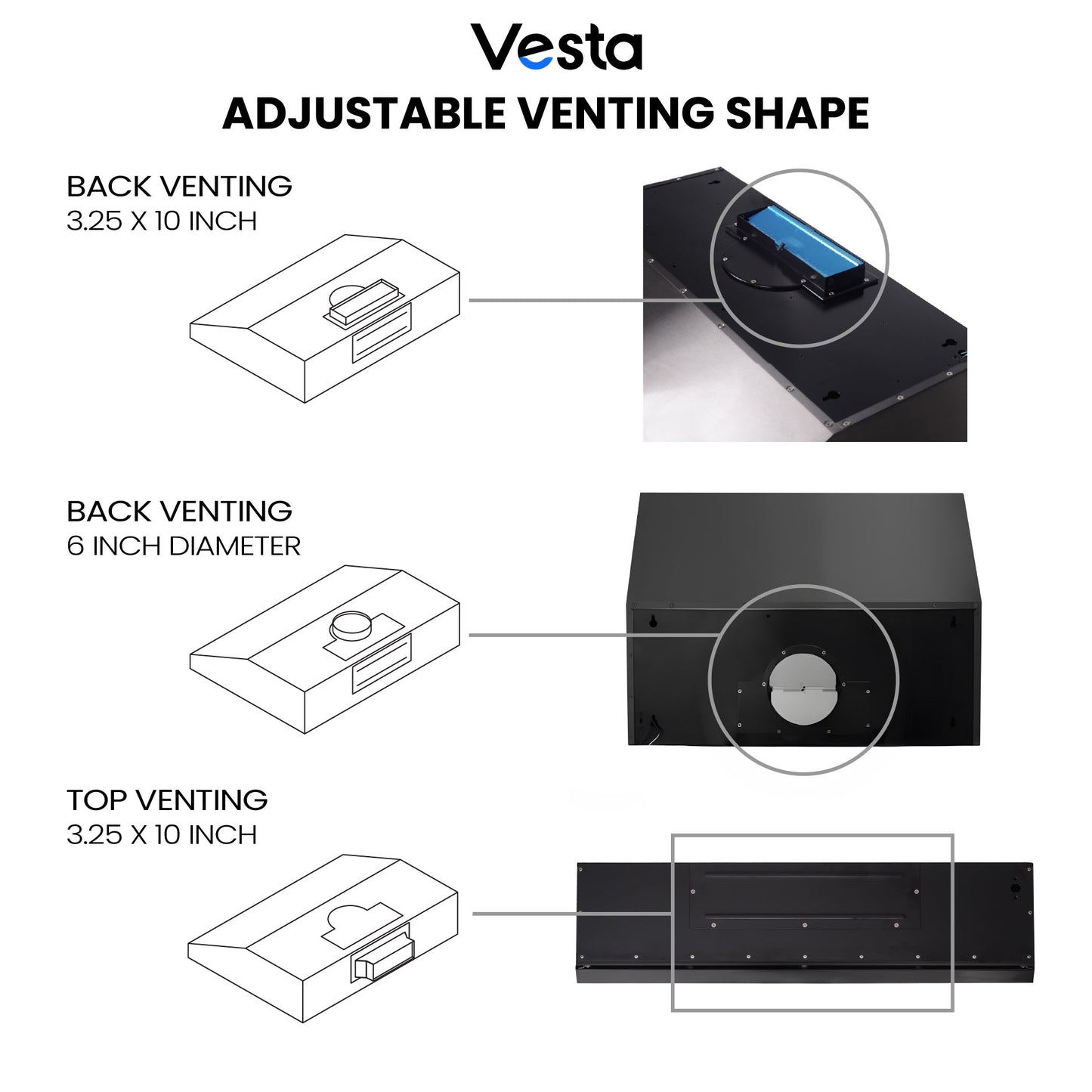 Vesta Atlanta 30" Metallic Black