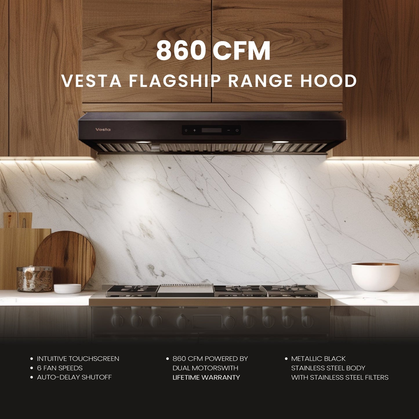 Vesta Atlanta 30" Metallic Black