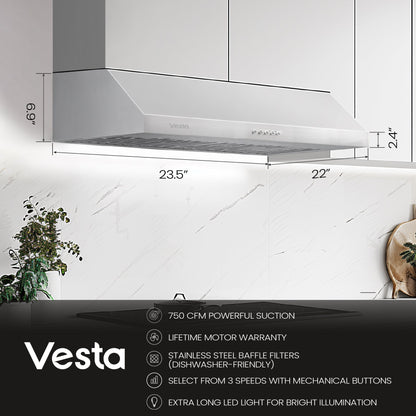 Vesta Chicago 24" Silver