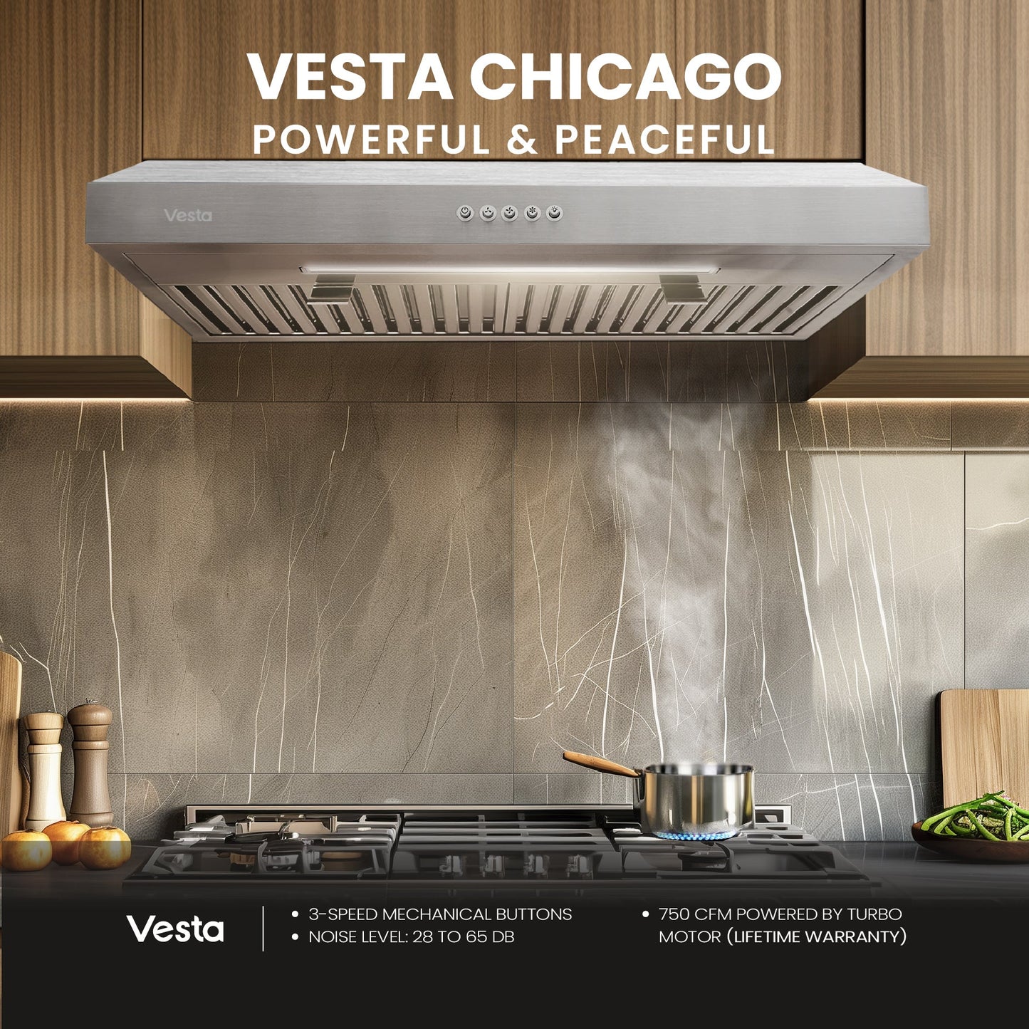 Vesta Chicago 30" Silver
