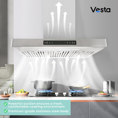 Vesta Copenhagen Stainless Steel Wall-Mounted Range Hood