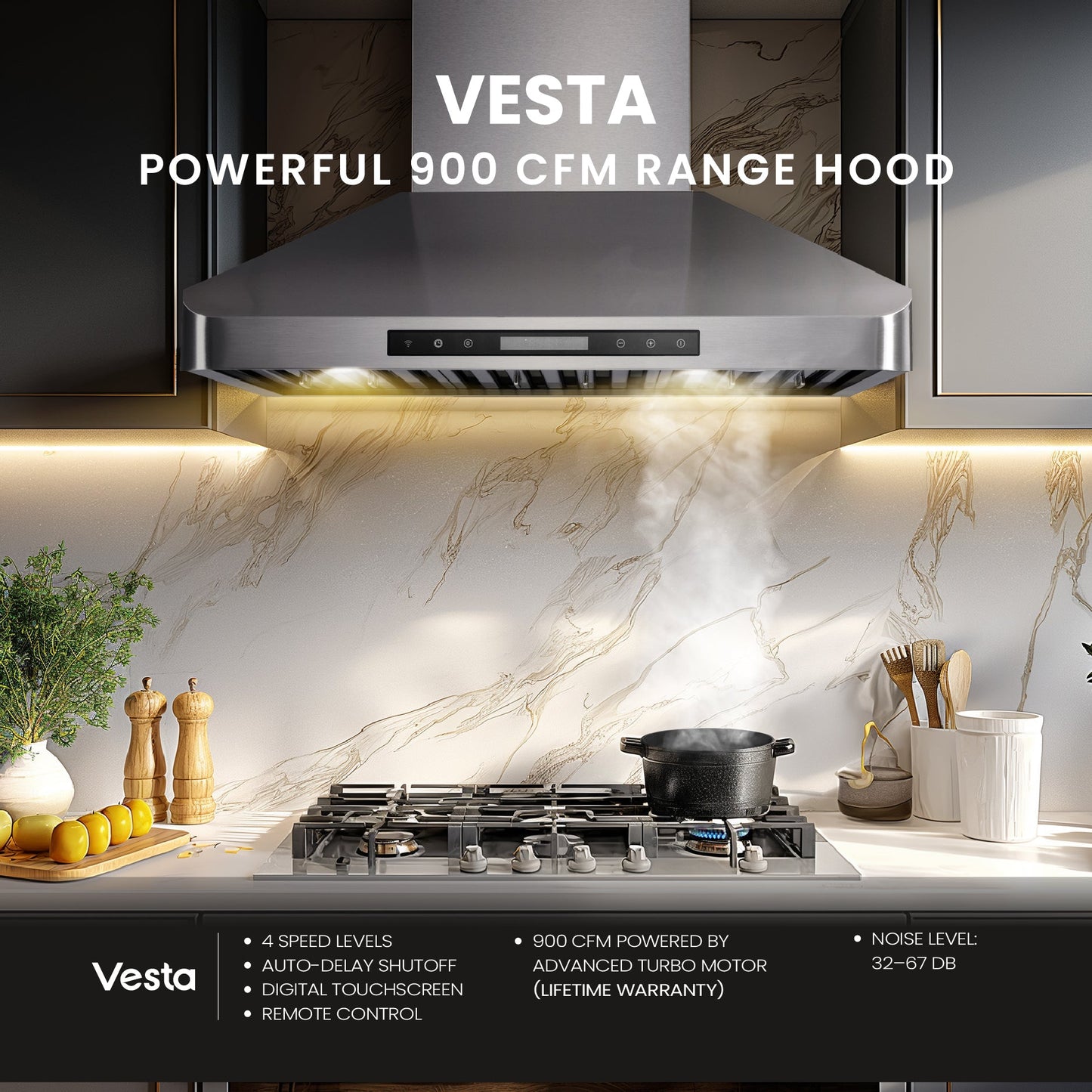 Vesta London 36" Silver