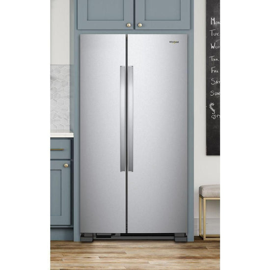 Whirlpool 33 Inch Side-by-Side Refrigerator, 21.7 cu. ft., Stainless Steel