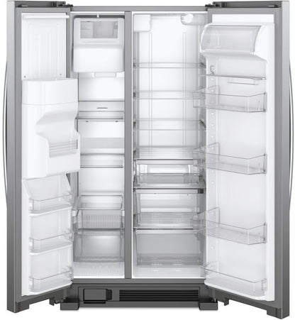 Whirlpool 33 Inch Side-by-Side Refrigerator, 21 cu. ft., Fingerprint Resistant Stainless Steel