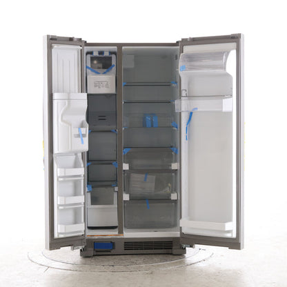 Whirlpool 33 Inch Side-by-Side Refrigerator, 21 cu. ft., Fingerprint Resistant Stainless Steel