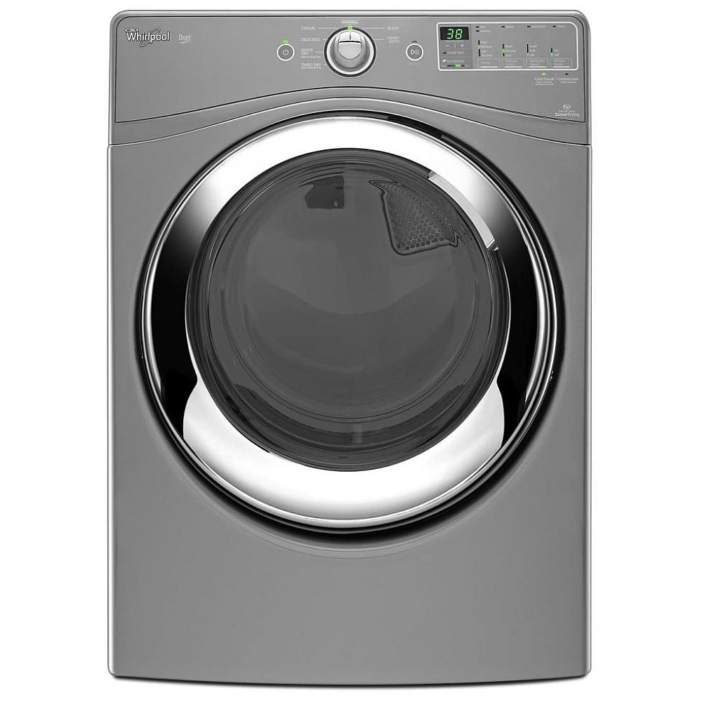 Whirlpool Dryer, 27 inch Width, 7.4 cu. ft. Capacity, 4 Temperature Settings, Stackable, Chrome Shadow colour