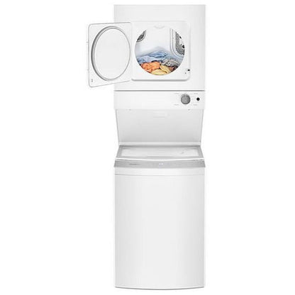 Whirlpool Stacked Washer & Electric Dryer, White
