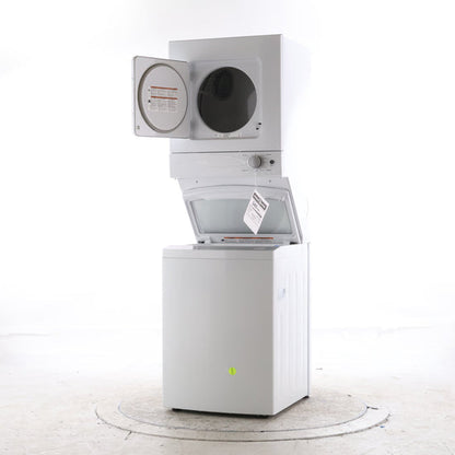 Whirlpool Stacked Washer & Electric Dryer, White