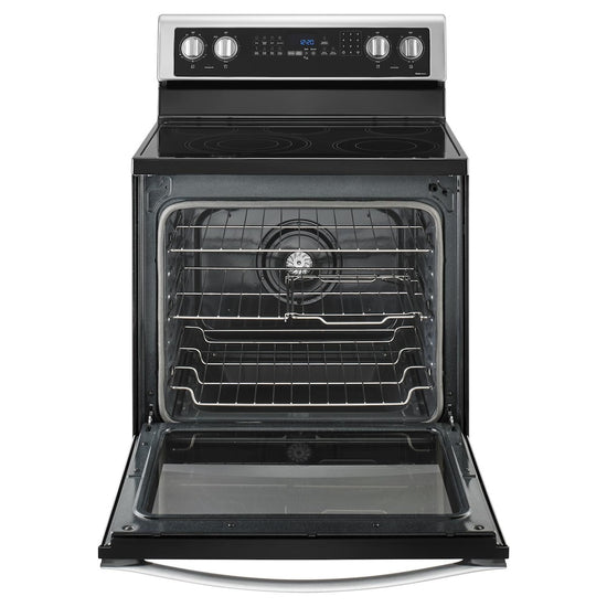 Whirlpool 30 Inch True Convection Electric Range, Black-on-Stainless