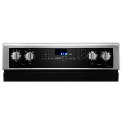 Whirlpool 30 Inch True Convection Electric Range, Black-on-Stainless