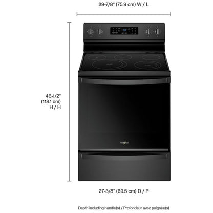 Whirlpool 30 Inch Freestanding Smooth Top Electric Range