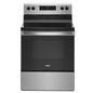 Whirlpool Electric Range, 5.3 cu. ft. Capacity, 30 inch Exterior Width, Self Clean, 4 Burners, Storage Drawer, 3,000 Watts Highest Burner Element, Stainless Steel colour