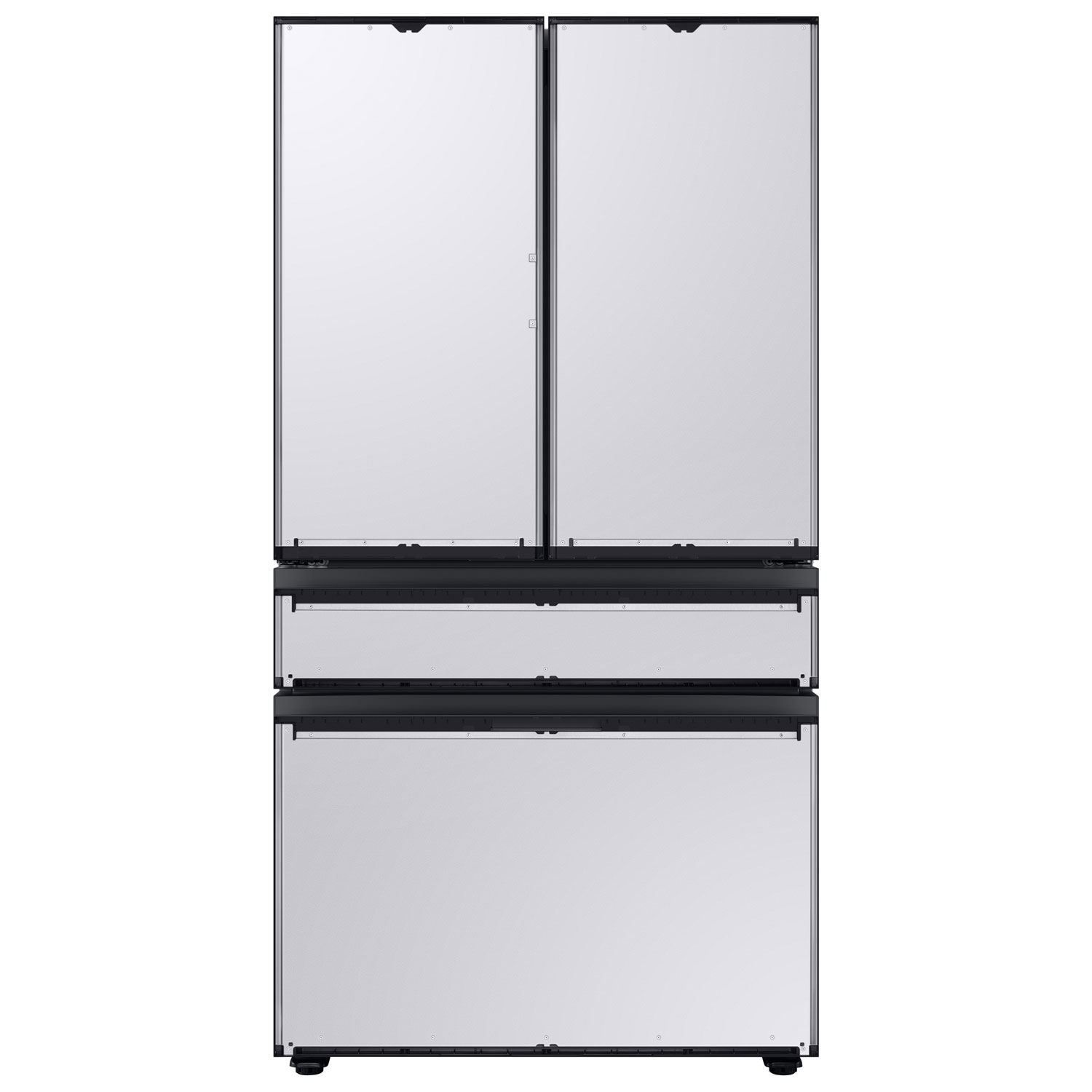 Samsung Bespoke 36 Inch 22.8 Cu. Ft. White Glass 4-Door Counter Depth Refrigerator with Beverage Center